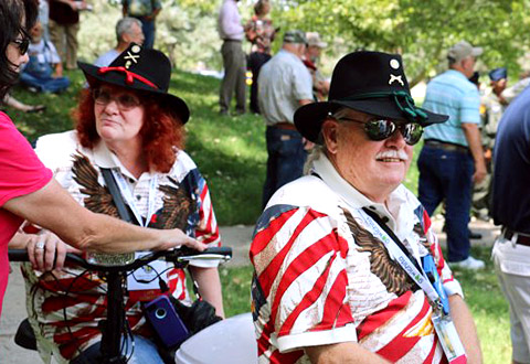 Photos of Doug and Cheryl Van Syckle, both retired Veterans