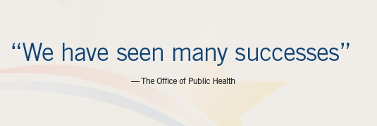 Image of Quote "'We have seen many successes.'-The Office of Public Health" 