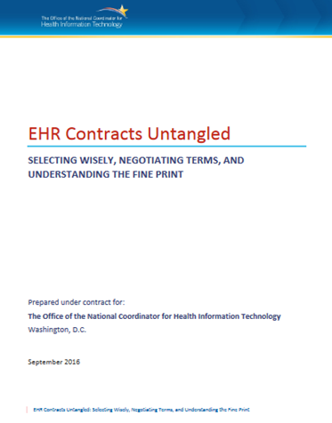 Image of EHR Contract Guide Cover