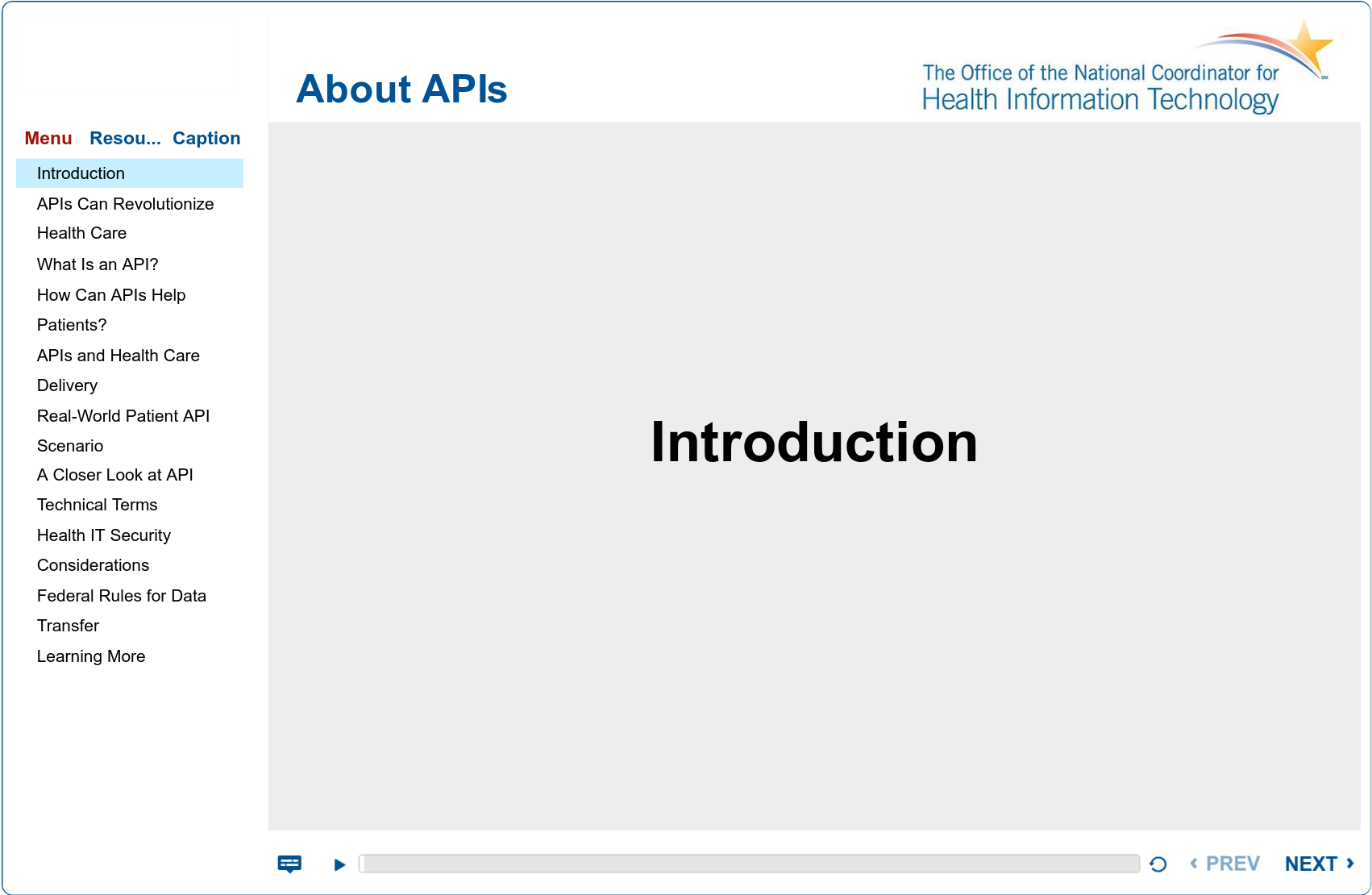 API Education Module